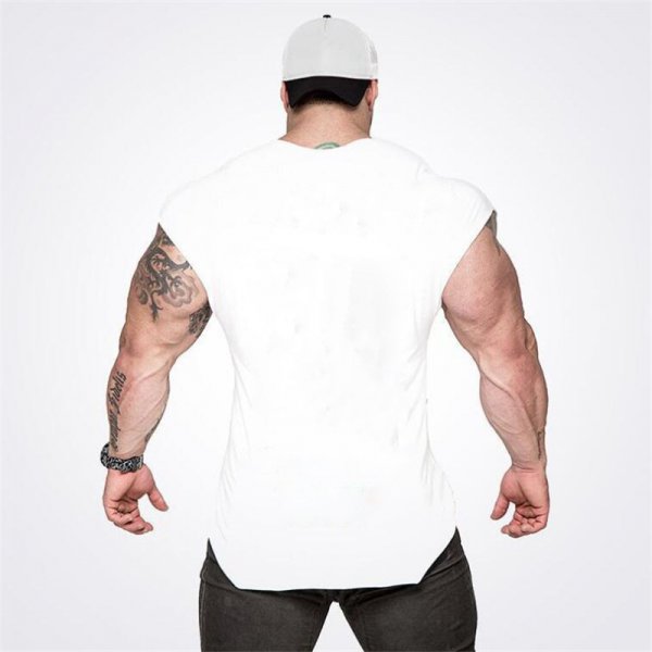 Men's Bodybuilding Vest Sports Equipment Training Plus Size Sleeveless T-shirt